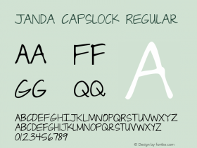 Janda Capslock Regular Version 1.000 2011 initial release图片样张