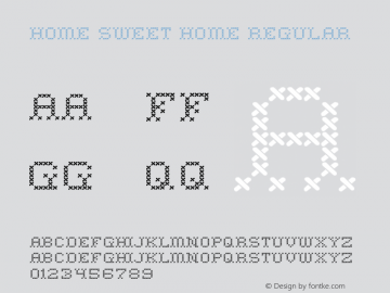 Home Sweet Home Regular Version 3.101 Font Sample
