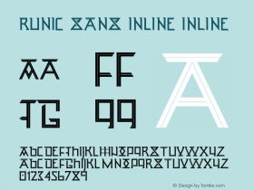 Runic Sans Inline Inline Version 001.000 Font Sample