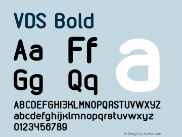 VDS Bold Version 1.000 Font Sample