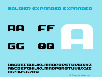 Soldier Expanded Expanded 001.000 Font Sample