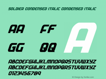 Soldier Condensed Italic Condensed Italic 001.000图片样张