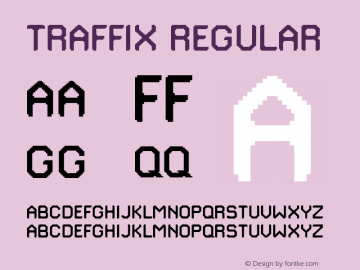 Traffix Regular Version 1.000 Font Sample