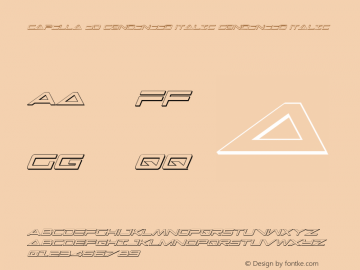 Capella 3D Condensed Italic Condensed Italic 001.000图片样张