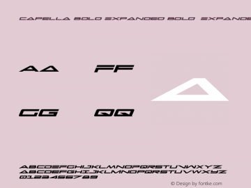 Capella Bold Expanded Bold  Expanded 001.000 Font Sample
