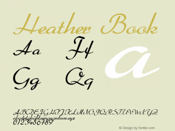 Heather Book Version Macromedia Fontograp图片样张