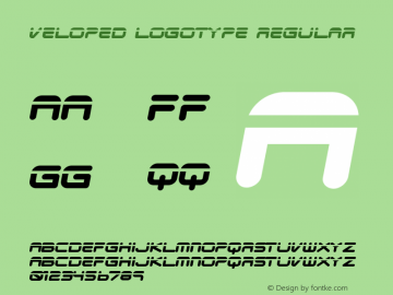 Veloped Logotype Regular Version 1.000 2011 initial release图片样张