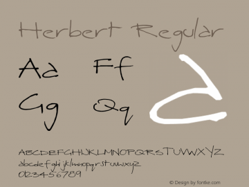 Herbert Regular The Pursuit 170 Remix Font Sample