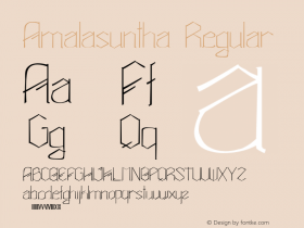 Amalasuntha Regular Version 1.000 Font Sample