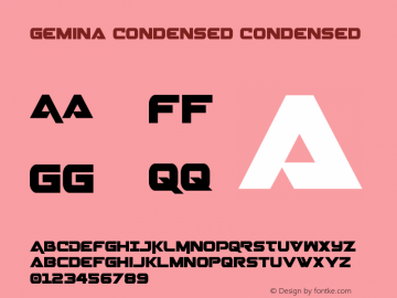 Gemina Condensed Condensed 001.000图片样张