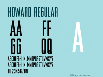 Howard Regular 001.001 Font Sample