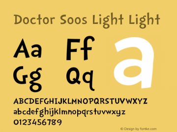 Doctor Soos Light Light Version 1.10 May 1, 2012 Font Sample