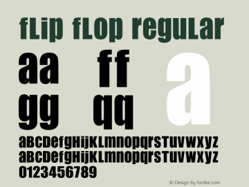 Flip Flop Regular 001.000 Font Sample