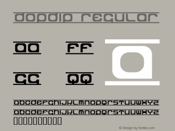 dopdip Regular Macromedia Fontographer 4.1 1997-07-14 Font Sample