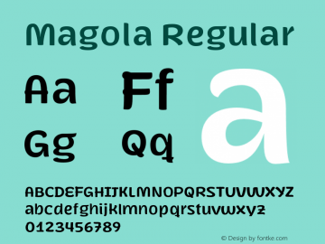 Magola Regular Version 1.7 Font Sample