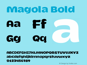 Magola Bold Version 1.7 Font Sample