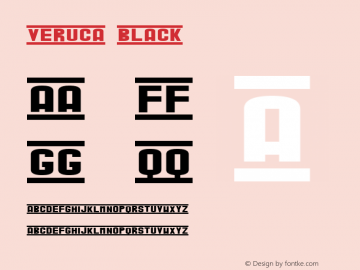 Veruca Black Macromedia Fontographer 4.1 1997-02-27 Font Sample