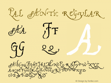 Pal Antic Regular Version 1.00 August 23, 2011, initial release Font Sample