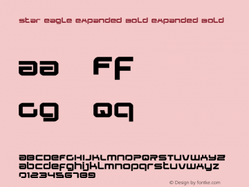 Star Eagle Expanded Bold Expanded Bold 001.000 Font Sample