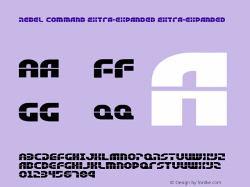 Rebel Command Extra-expanded Extra-expanded 001.000 Font Sample