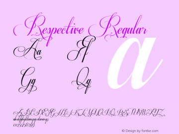 Respective Regular Version 001.000 Font Sample