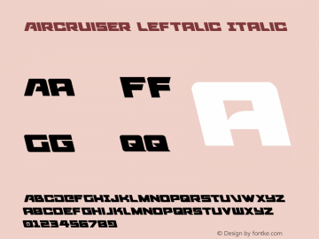 Aircruiser Leftalic Italic 001.100图片样张