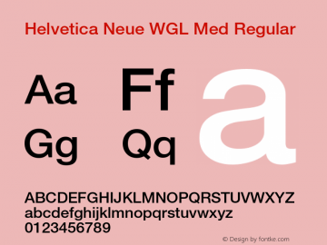 Helvetica Neue WGL Med Regular Version 1.30图片样张
