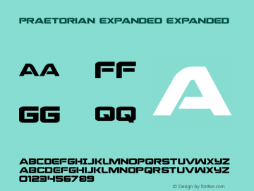 Praetorian Expanded Expanded 001.000 Font Sample