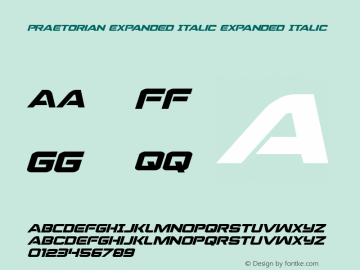 Praetorian Expanded Italic Expanded Italic 001.000图片样张