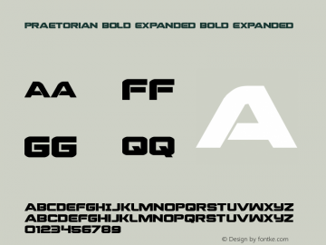 Praetorian Bold Expanded Bold Expanded 001.000图片样张