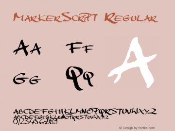 MarkerScript Regular Version 1.00 September 09, 2011, initial release Font Sample