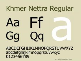 Khmer Nettra Regular 2.12 December 31, 2003 Font Sample