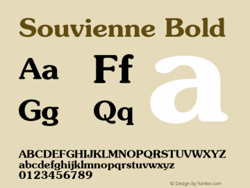 Souvienne Bold 001.000 Font Sample