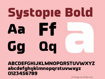 Systopie Bold Version 1.00 Font Sample