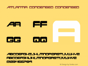 Atlantia Condensed Condensed 001.000 Font Sample