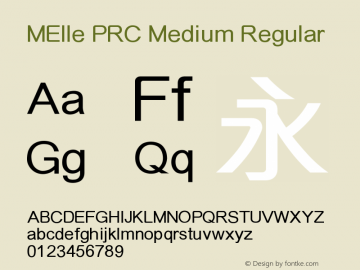 MElle PRC Medium Regular Version 3.00图片样张