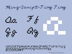 Mirz-Script-Tiny Tiny 1.0 Font Sample