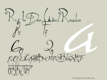 Ruf In Den Wind Regular Version 1.02 September 15, 2011, initial release Font Sample