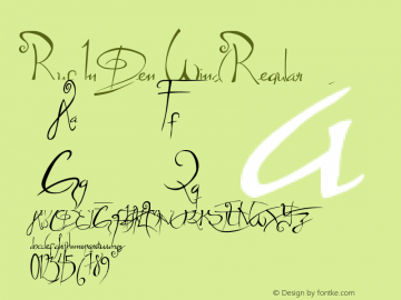 Ruf In Den Wind Regular Version 1.02 September 15, 2011, initial release Font Sample