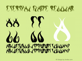 eternal flame Regular Version 1.00 September 7, 2011, initial release Font Sample