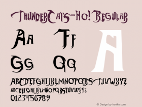 ThunderCats-Ho! Regular Version 1.004 Font Sample