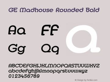 GE Madhouse Rounded Bold Version 1.0图片样张