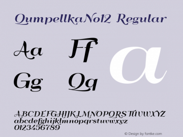 QumpellkaNo12 Regular Version 00.480 Font Sample