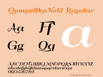 QumpellkaNo12 Regular Version 00.490 Font Sample