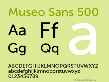 Museo Sans 500 1.000 Font Sample