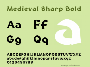 Medieval Sharp Bold Version 2.001图片样张