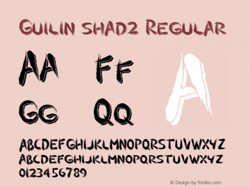 Guilin shad2 Regular 1.000 Font Sample