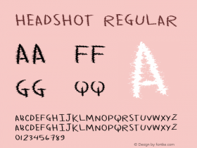 HeadShot Regular Version 1.00 March 31, 2013, initial release Font Sample