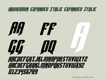 Hawkmoon Expanded Italic Expanded Italic 001.000图片样张