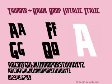 Thunder-Hawk Drop Leftalic Italic 001.000图片样张